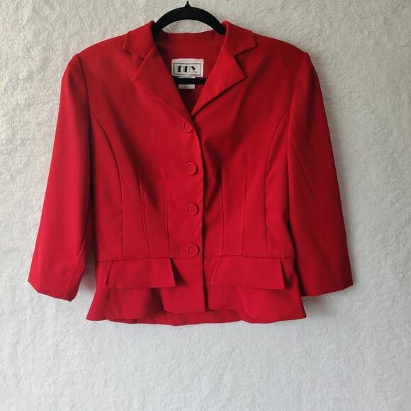 DBY Ltd Women's Red Blazer Size 3/4 (Juniors) Business Professional Date - Picture 1 of 9